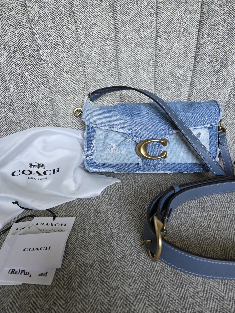 Coach Tabby 26 Upcycled Denim Patchwork Shoulder Bag, CCX36